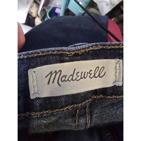 Madewell Jeans 26 Blue Skinny Dark Wash High Rise Stretch Capsule Cigarette - Picture 6 of 8